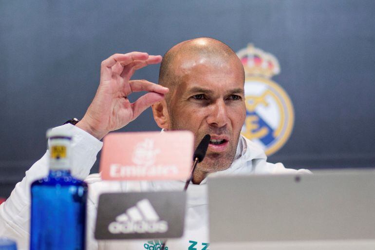 Zidane, en la sala de prensa