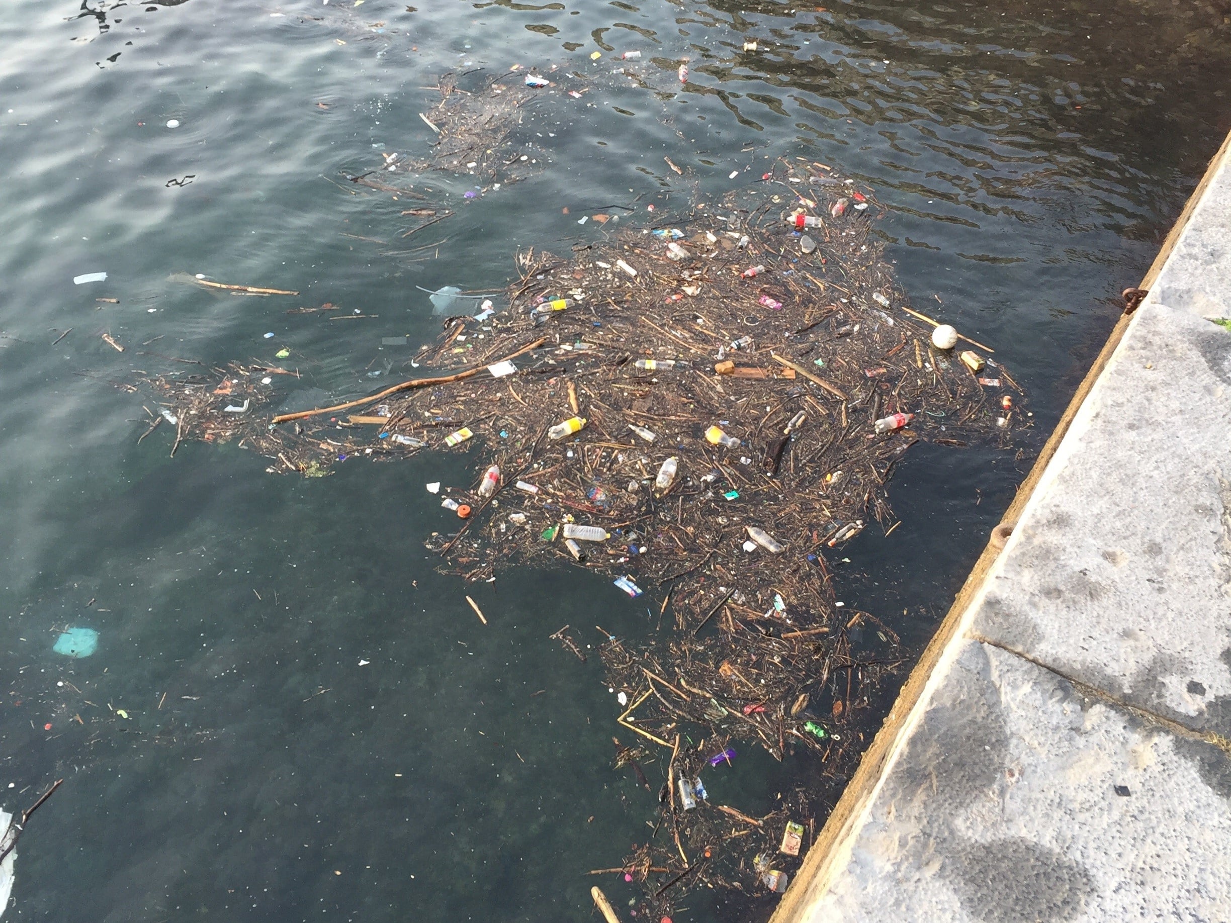 Basura en el puerto de Castro Urdiales