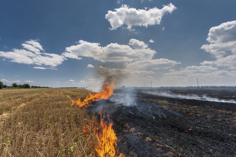 Comienza la campaña de quema de rastrojos con el enfado de las organizaciones agrarias palentinas