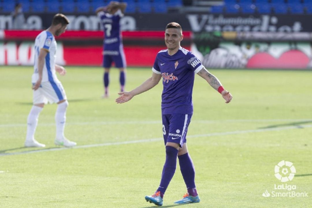 Uros Djurdjevic durante el partido de Leganés del pasado domingo.