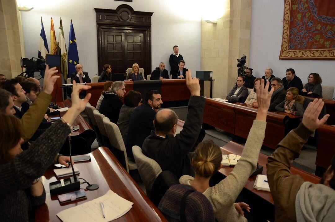 Sesión plenaria en el Ayuntamiento de Jerez