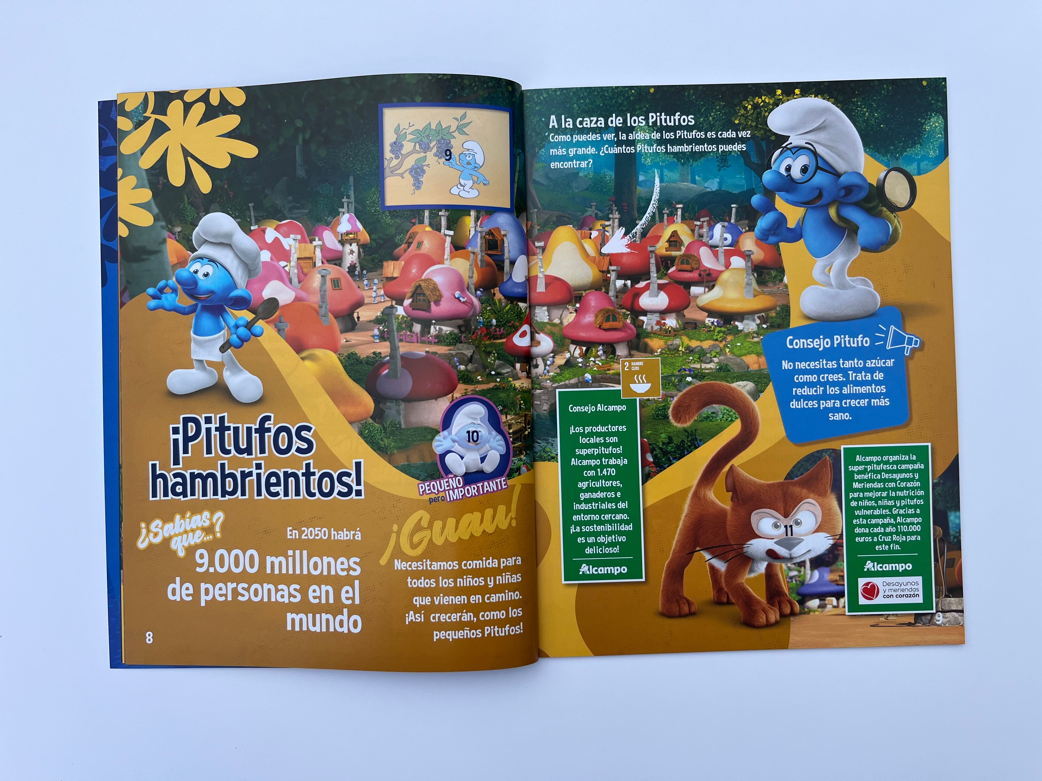 Alcampo se tiñe de azul para concienciar sobre el Desarrollo Sostenible.