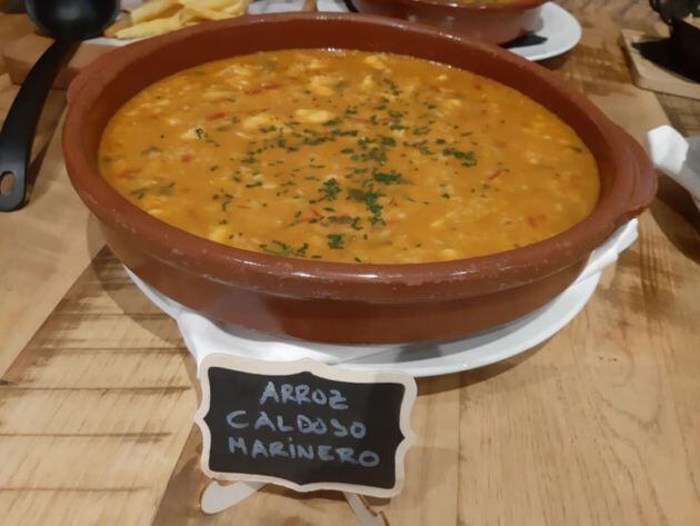 Arroz caldoso marinero