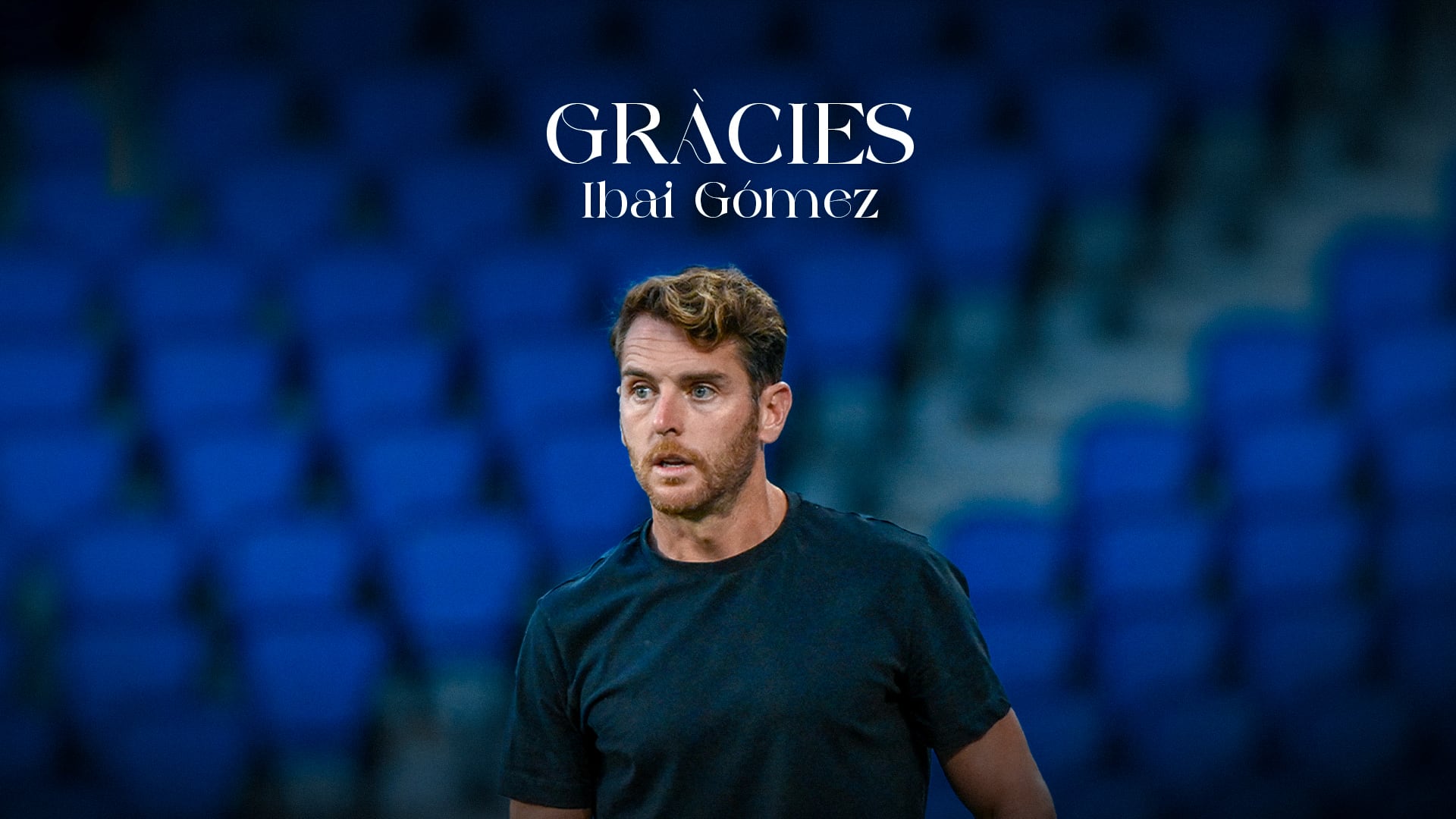 Imatge d'agraïment de l'FC Andorra al ja extècnic Ibai Gómez