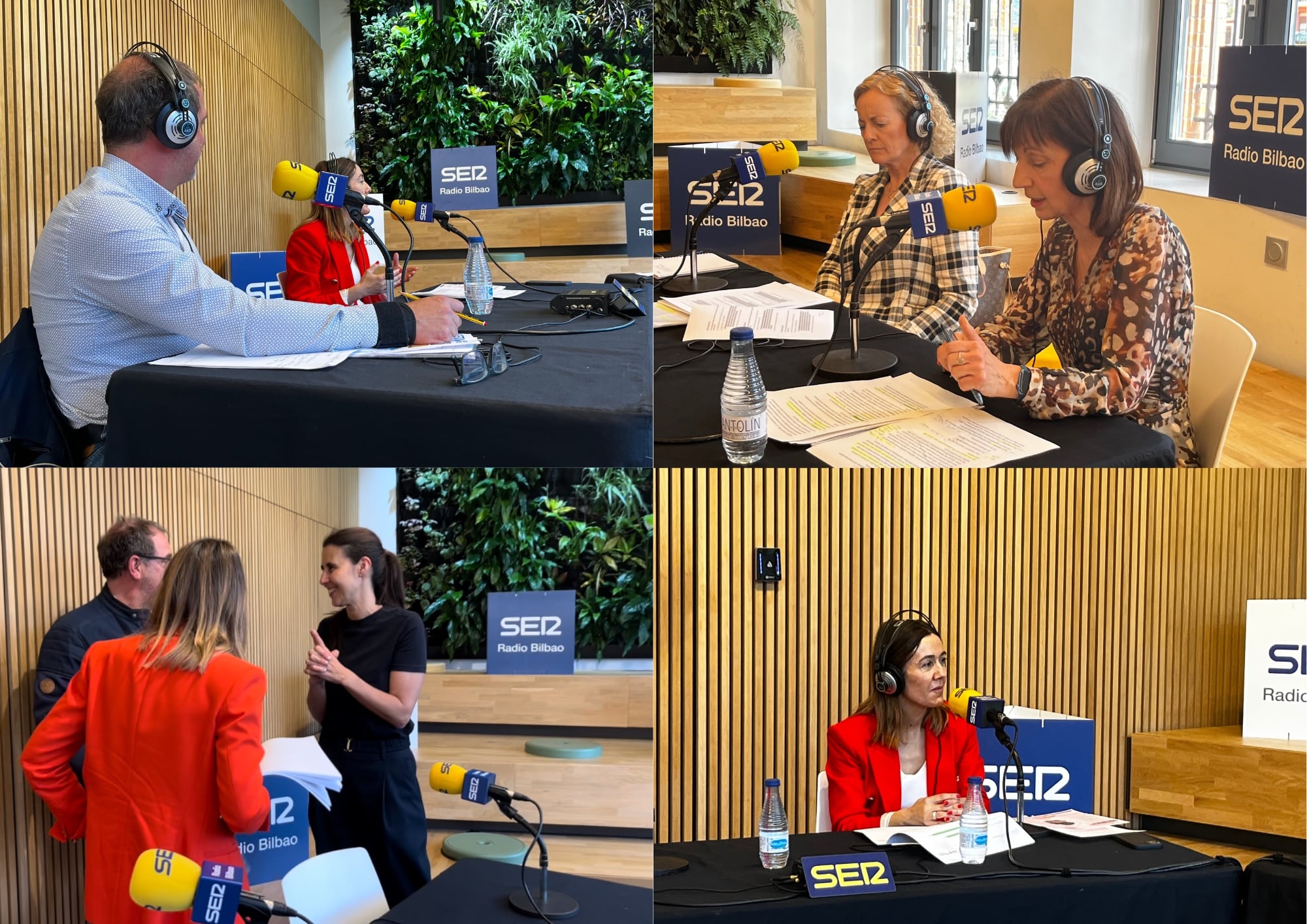 Nora Sarasola, directora de Obra Social de la Fundación BBK, Begoña Marañón, directora de Radio Bilbao y delegada de Prisa Media en Euskadi, Mariví García, Subdirectora de producción y análisis estadístico de Eustat y Alberto Yañez, profesor del grado superior de diseño de fabricación mecánica.