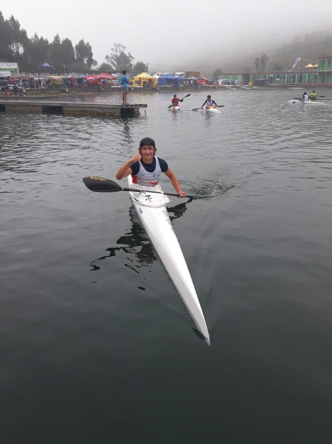 García celebrando su triunfo