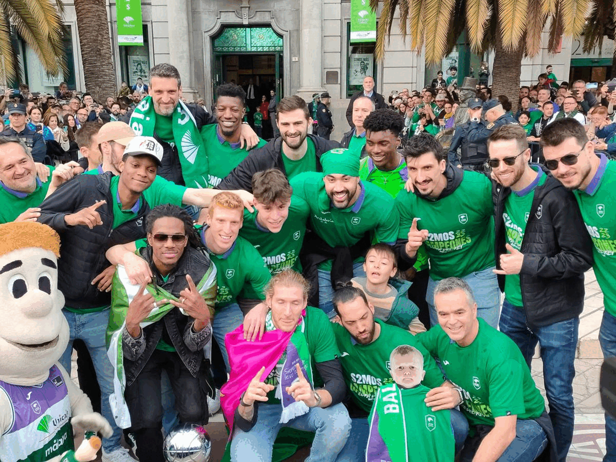 Málaga celebra la Copa del Rey con los campeones, Unicaja CB