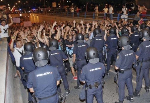 En aquellos días aumentó de forma considerable la presencia policíal en la zona de la vías