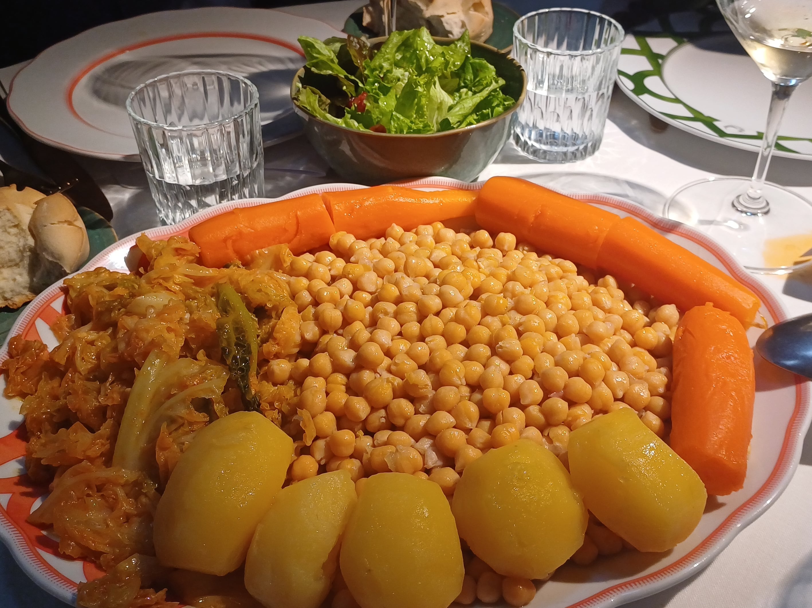 Los garbanzos del cocido, en Taberna Pedraza.