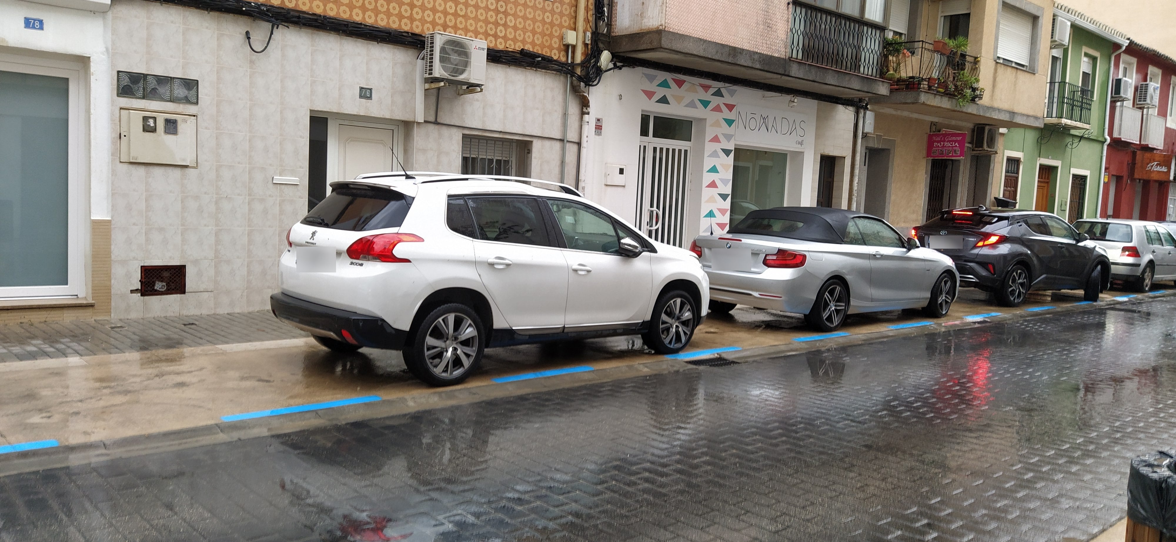 Zona azul en la calle Colón de Dénia