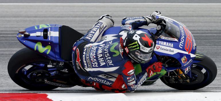 Jorge Lorenzo, en los entrenamientos del GP de Malasia.