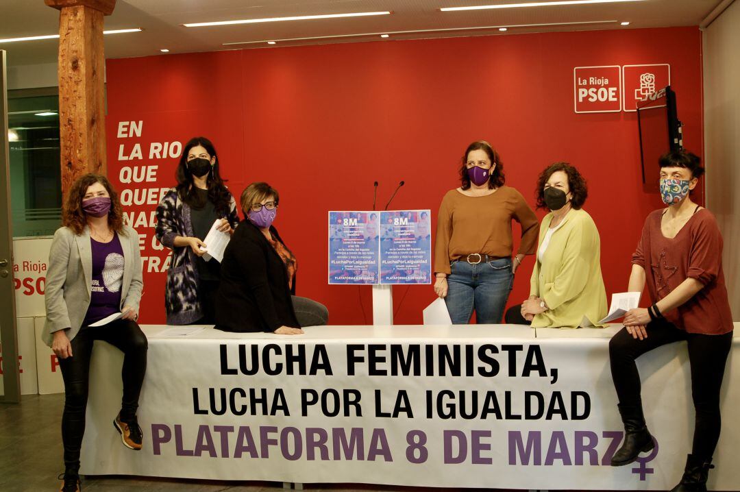 Imagen de la rueda de prensa de presentación de los actos del 8 M