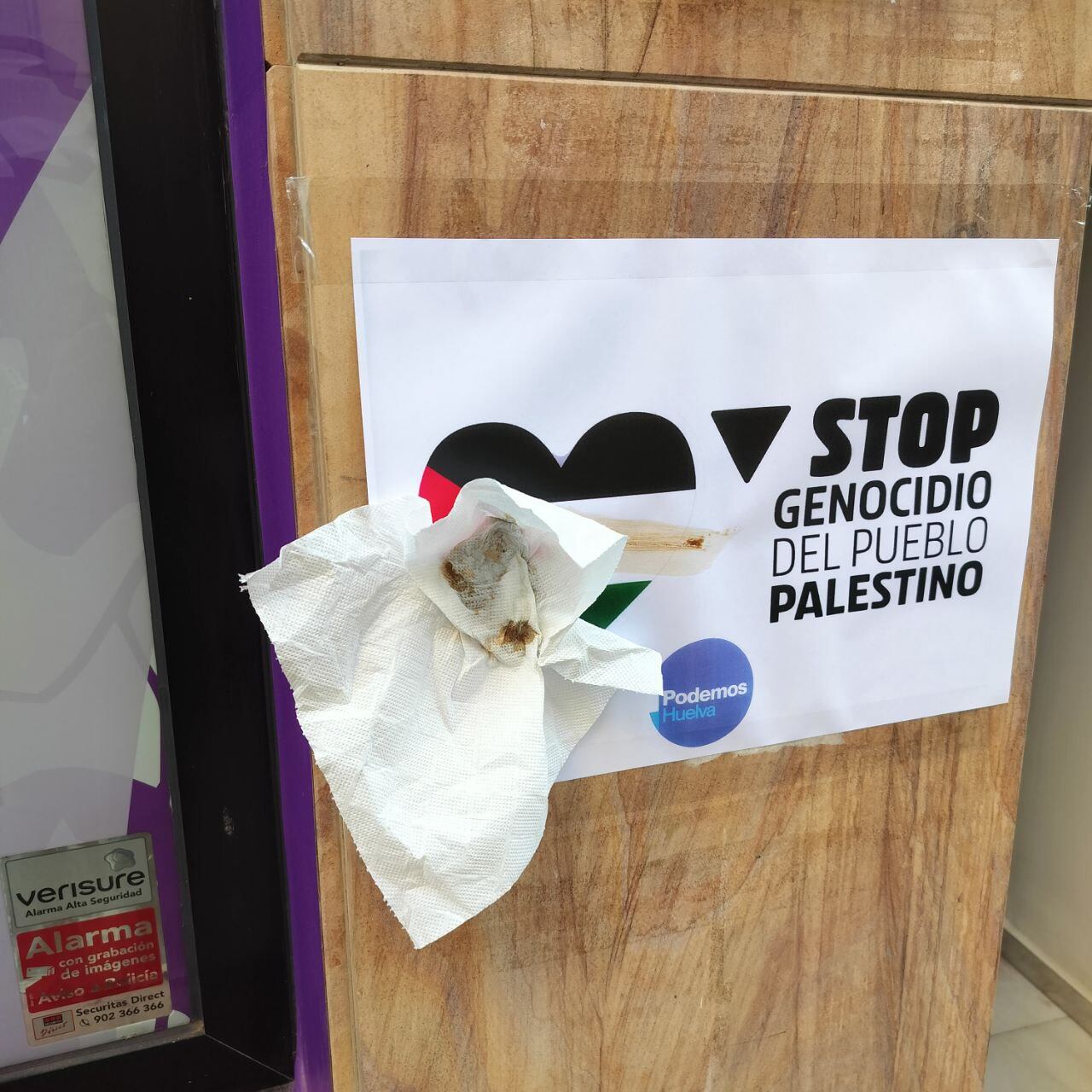 Actos vandálicos en la sede de Podemos Huelva