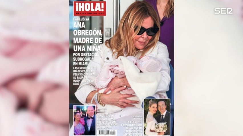 Imagen de la portada de la revista &#039;Hola&#039; en la que aparece Ana Obregón con la niña que acaba de adoptar por vientre de alquiler.