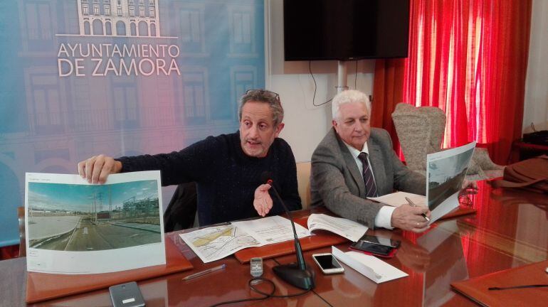 Los concejales del Equipo de Gobierno del Ayuntamiento de Zamora, Romualdo Fernández y Jose Carlos Calzada