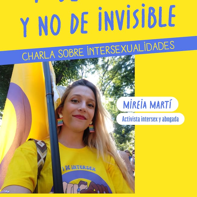 Cartel de la charla sobre intersexualidades en Huesca de este sábado