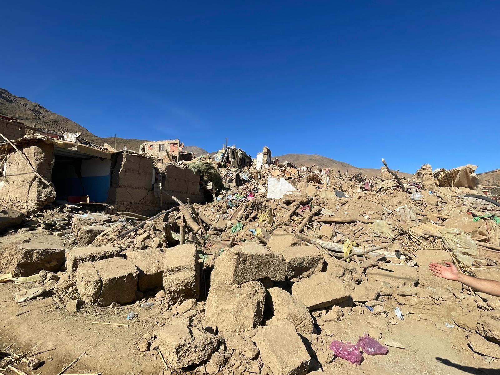 Imagen de la devastación que están encontrando los desplazados hasta Marruecos