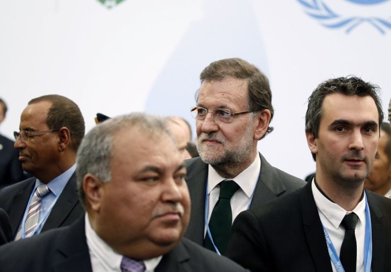 El jefe del Gobierno español, Mariano Rajoy, durante la Cumbre del Cambio Climático.