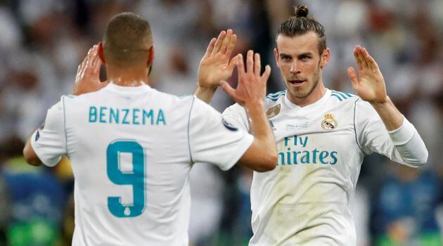 Bale y Benzema, durante la final