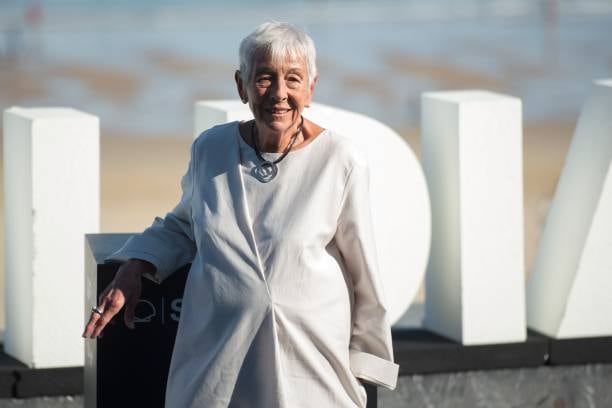 La actriz española Lola Cordón posando en el Festival de San Sebastián