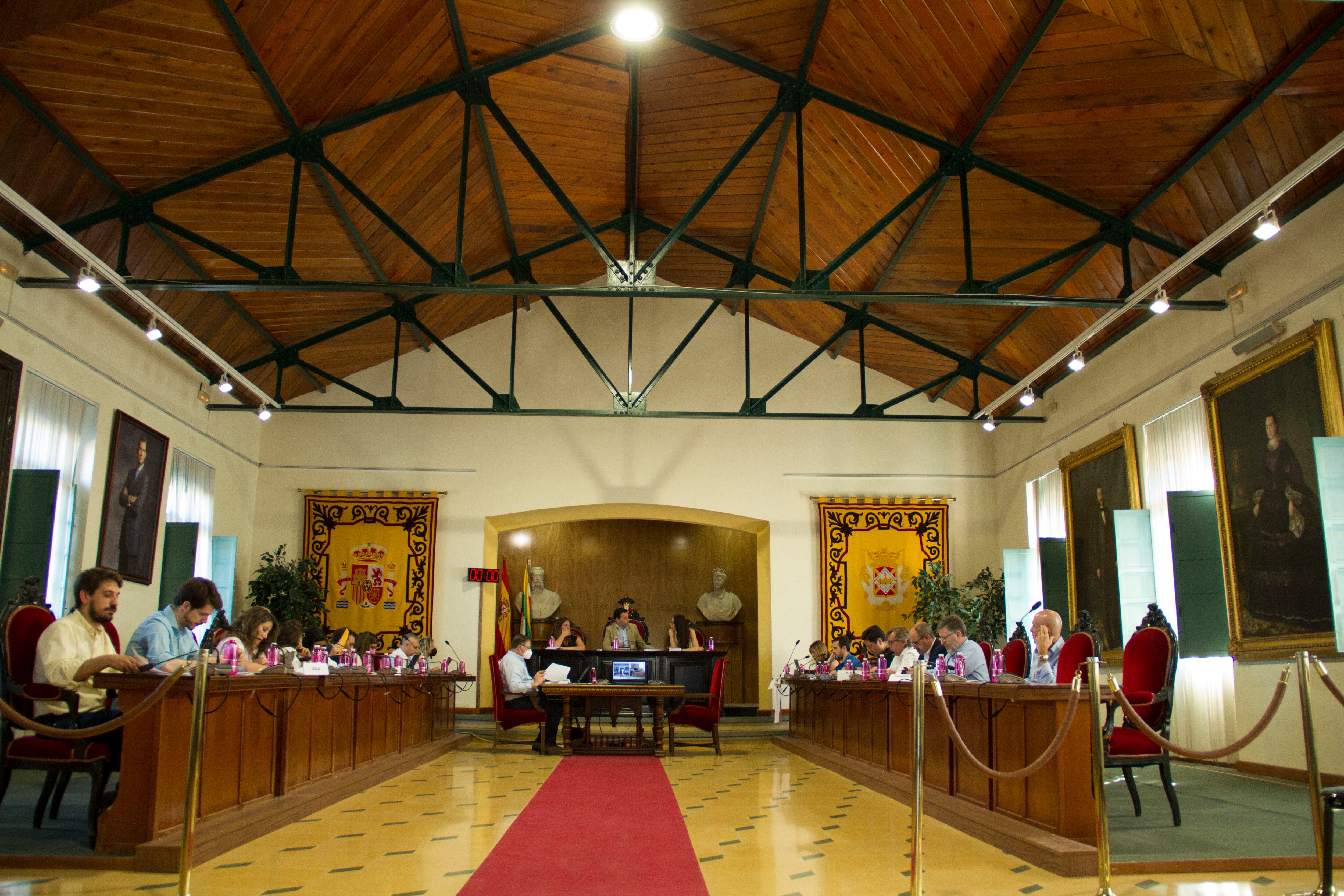 Imagen del pleno celebrado hoy, 20 de julio, en La Estación de Madrid (Linares)