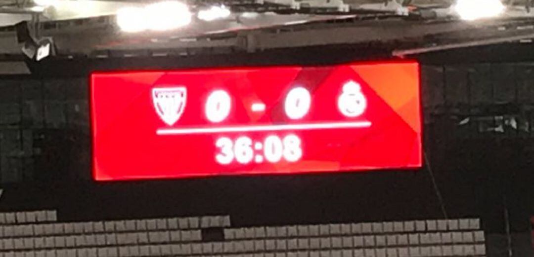 El marcador de San Mamés en la última jornada de liga 