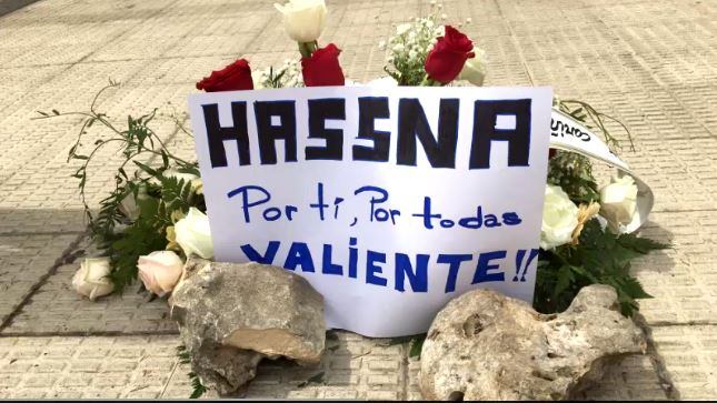 Muestra de cariño por la mujer asesinada en Barbastro