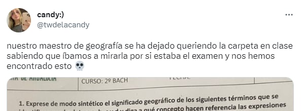 El profesor decidió poner a prueba a sus alumnos