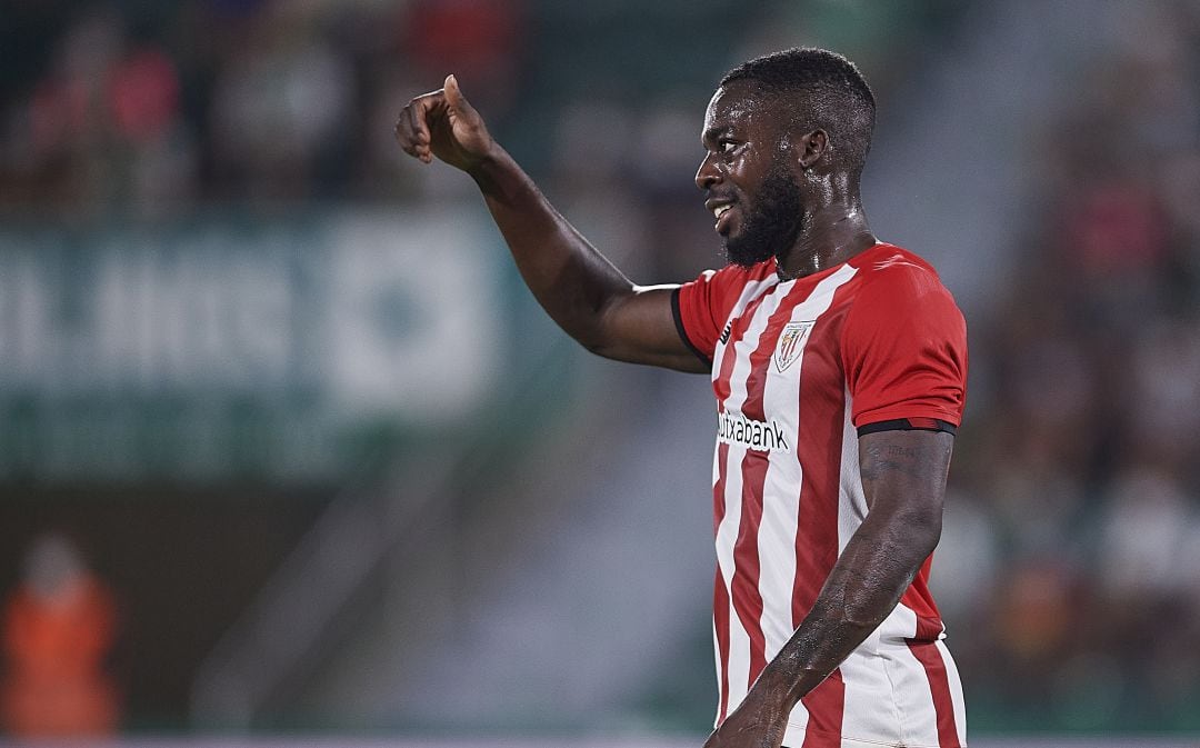 Iñaki Williams of Athletic Club looks on during the La Liga Santader match between Elche CFv Athletic Club at Martinez Valero Stadium on August 16, 2021 in Elche, Spain