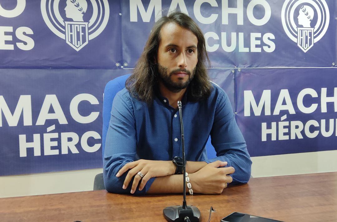 Mario Ortiz, en la sala de prensa del Rico Pérez