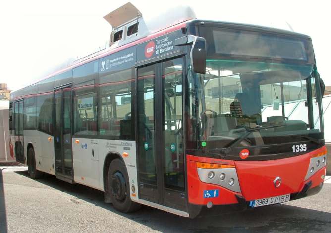 Un autobús urbano de Barcelona