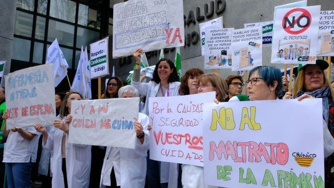 El jueves 20 volverá a haber concentraciones de protesta ante todos los centros de salud de Aragón
