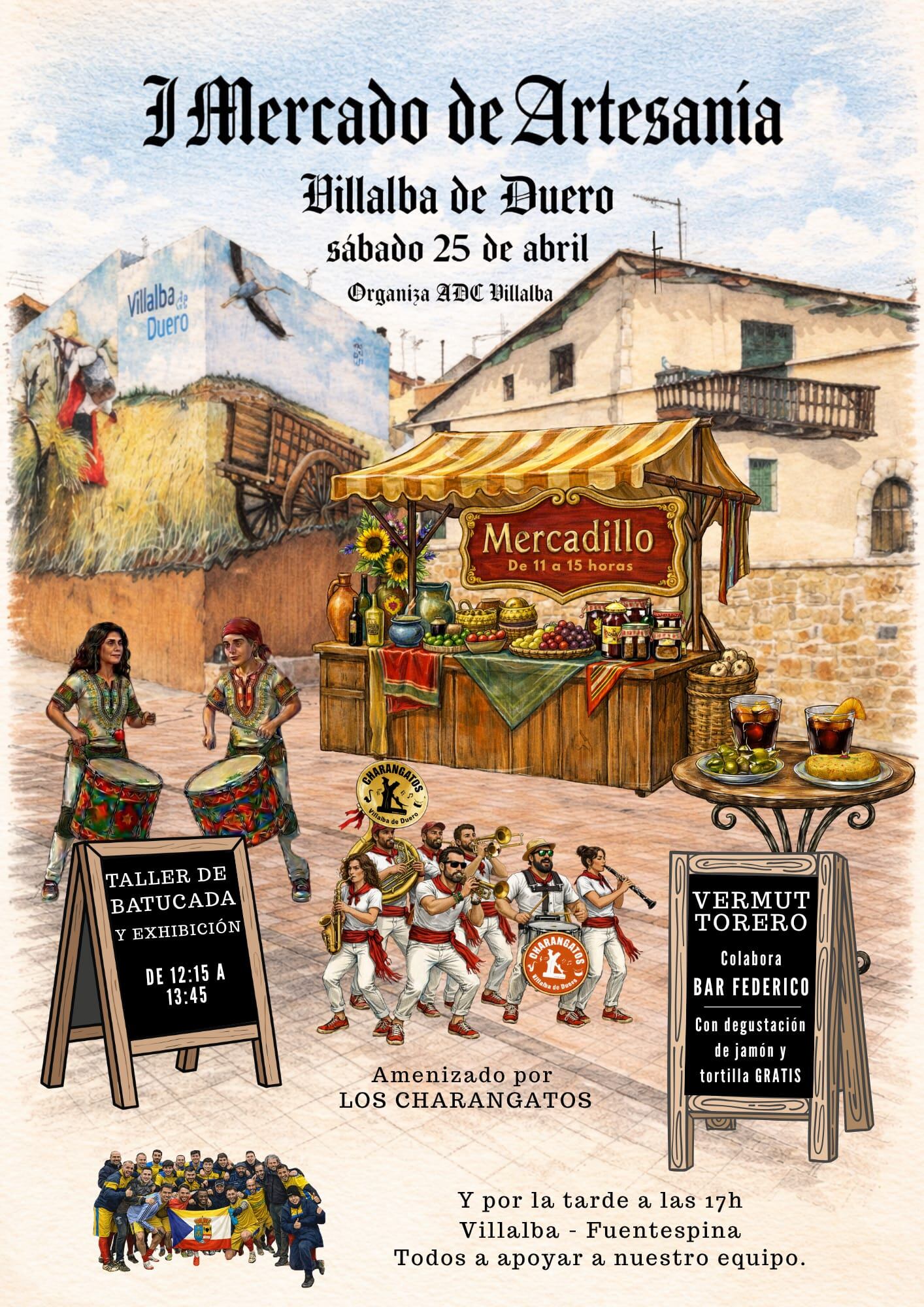 Cartel del primer Mercado de Artesanía de Villalba de Duero