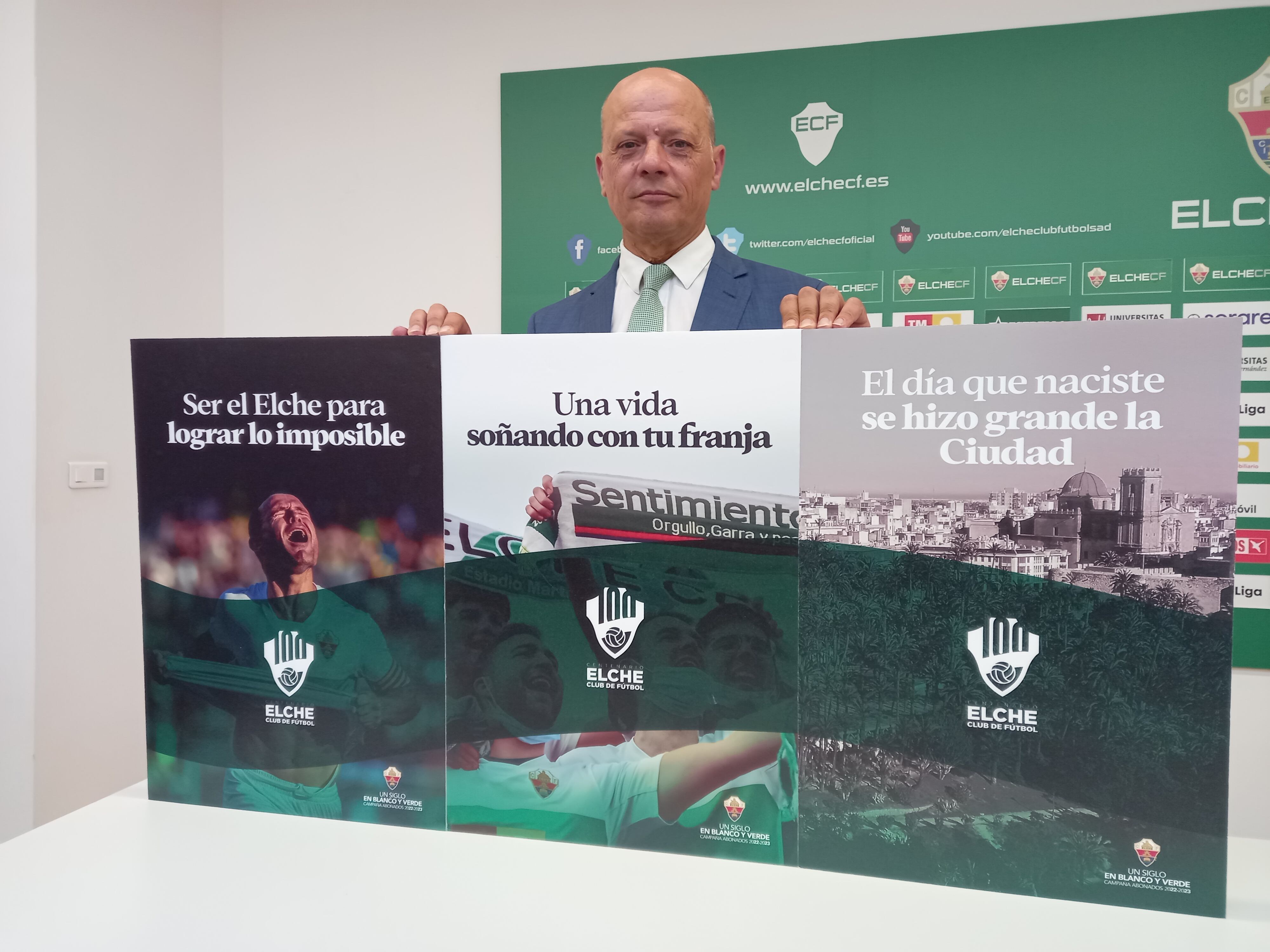 El presidente del Elche, Joaquín Buitrago, en un momento de la presentación