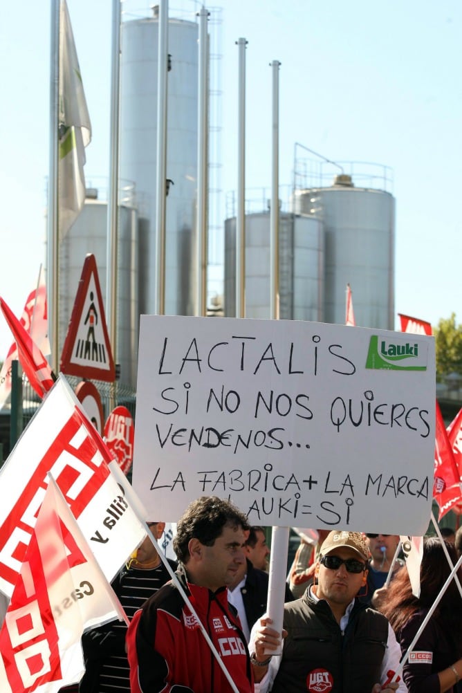 Movilización de los trabajadores de Lauki en octubre de 2011