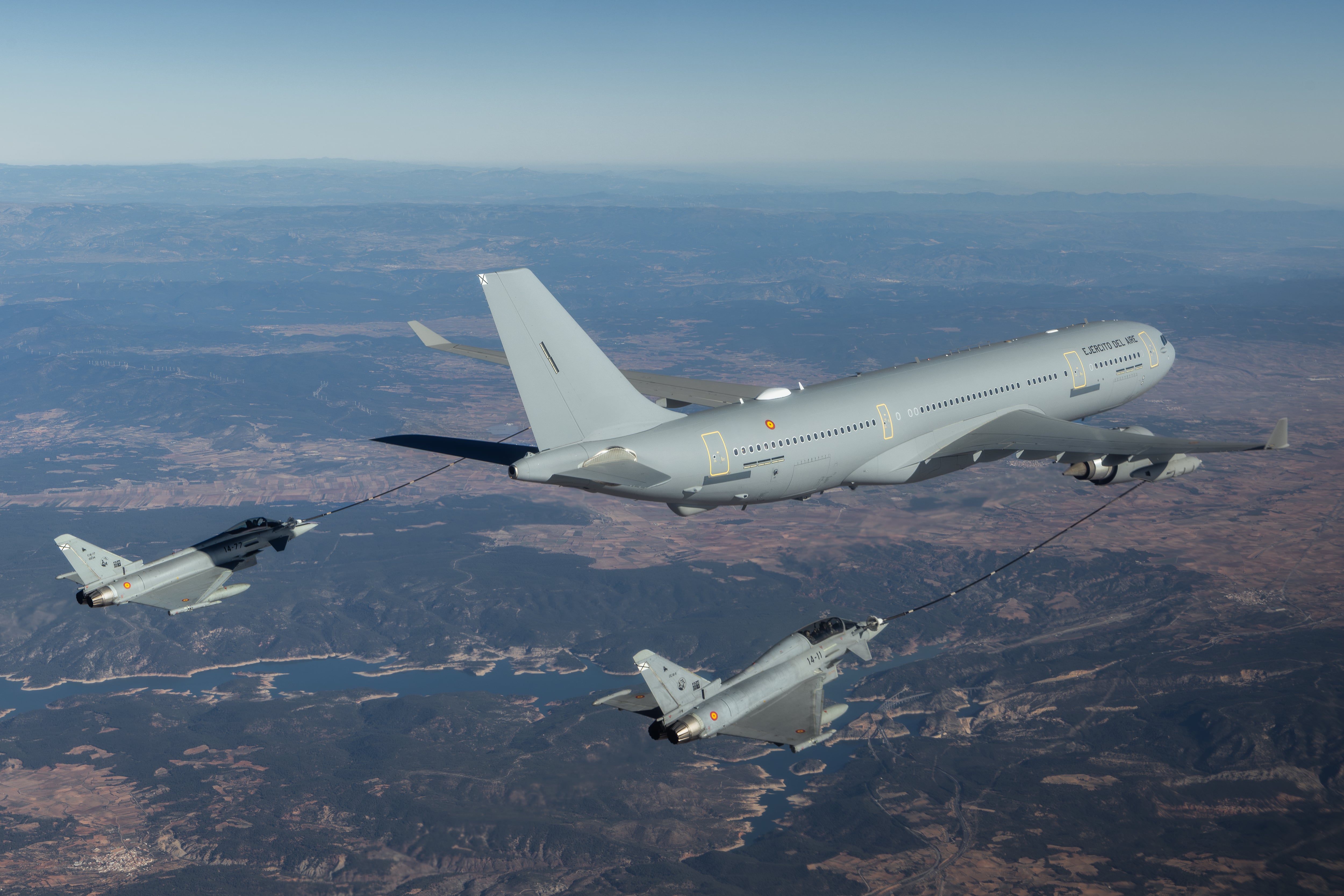A330 MRTT Spanish Air Force Refuelling Eurofighter (Autor: © Airbus Defence and Space SAU 2024)