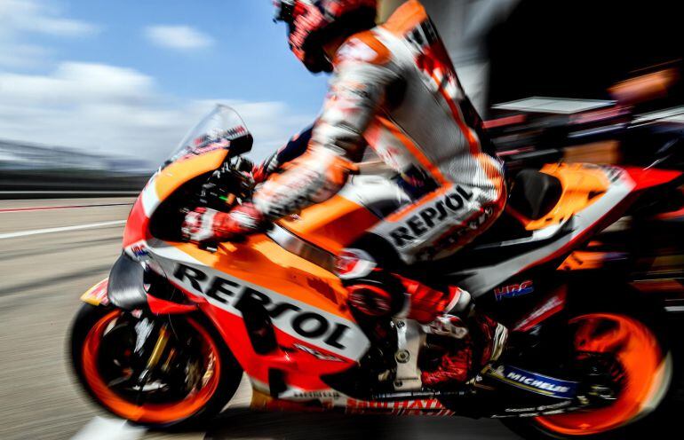 Marc Márquez, en el circuito de Sachsenring