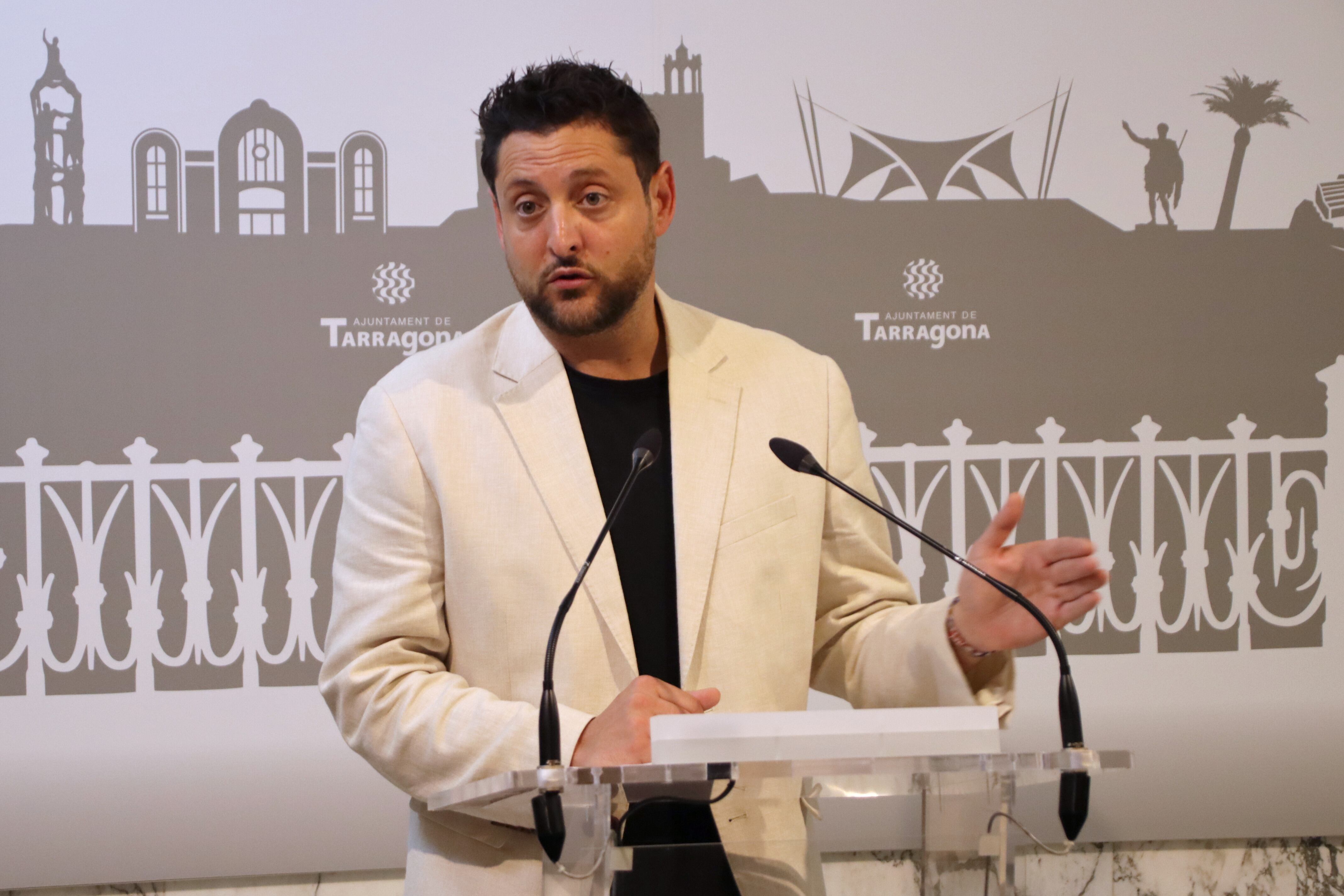 L&#039;alcalde de Tarragona, Rubén Viñuales, durant la valoració sobre les obres a l&#039;A-7 i l&#039;N-340