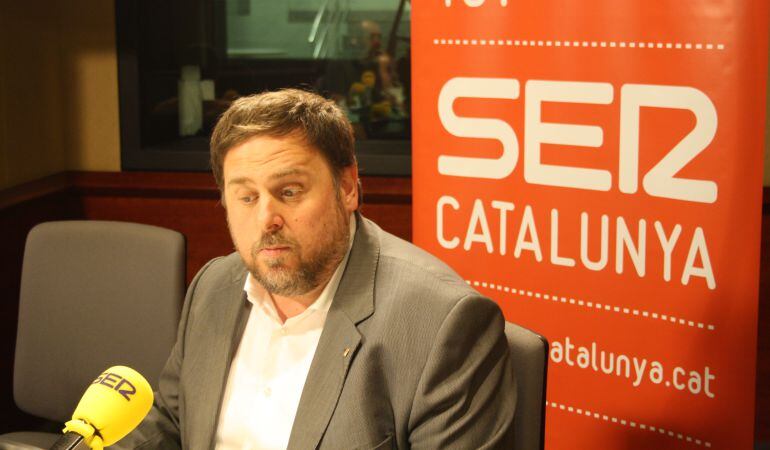 El vicepresident, Oriol Junqueras, als estudis centrals de SER Catalunya