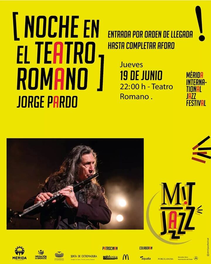Cartel Concierto Jorge Pardo en el Mit Jazz