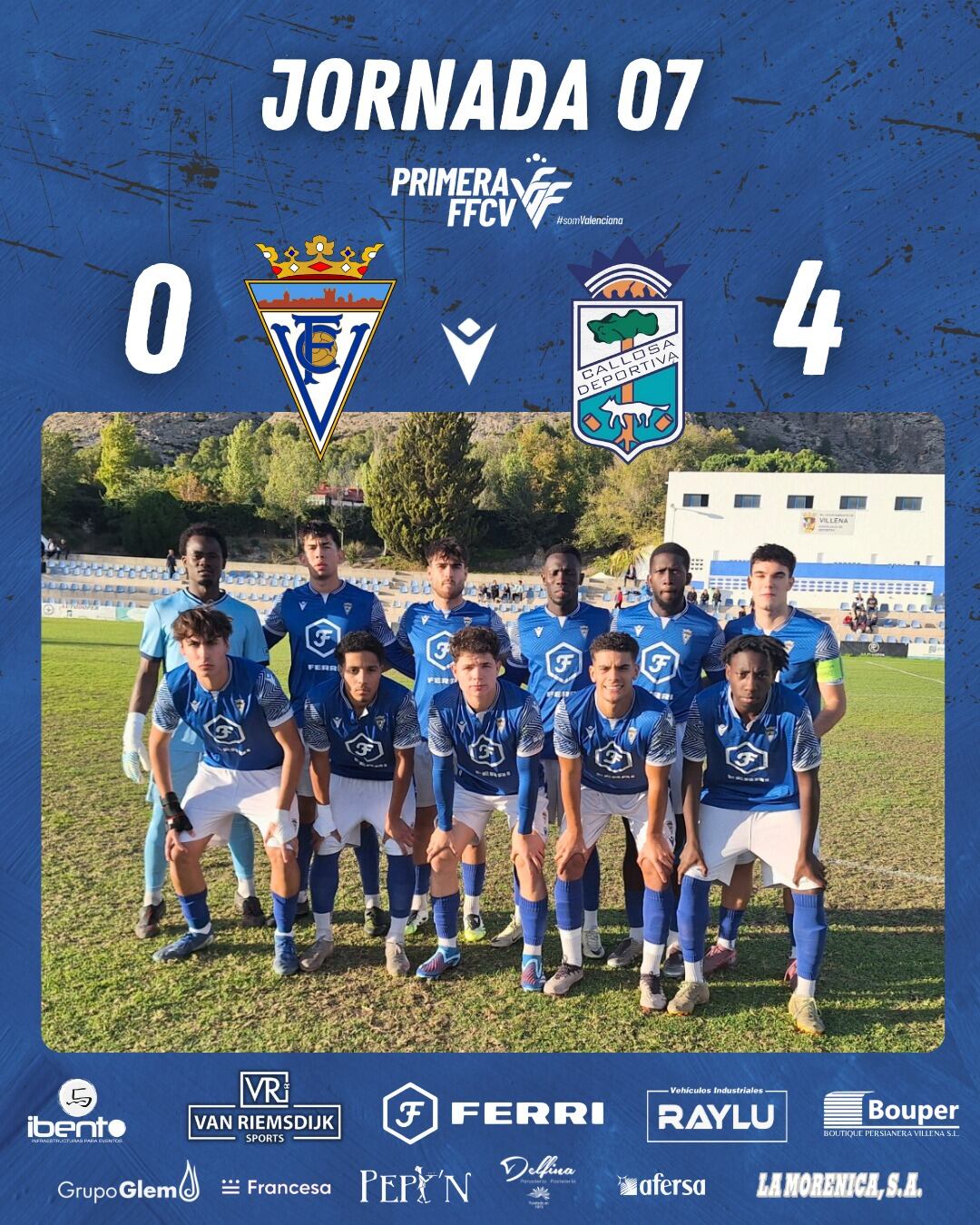 Marcador del primer equipo