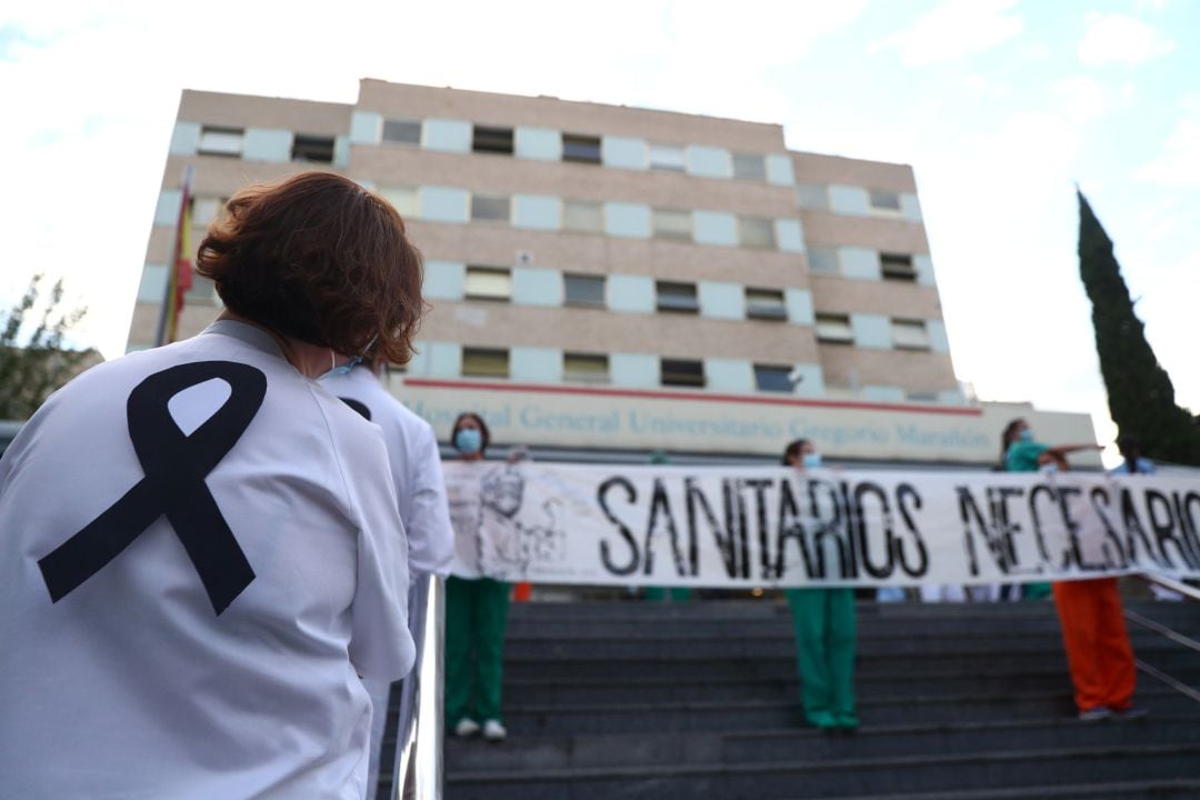 Sanitarios del hospital Gregorio Marañón de Madrid