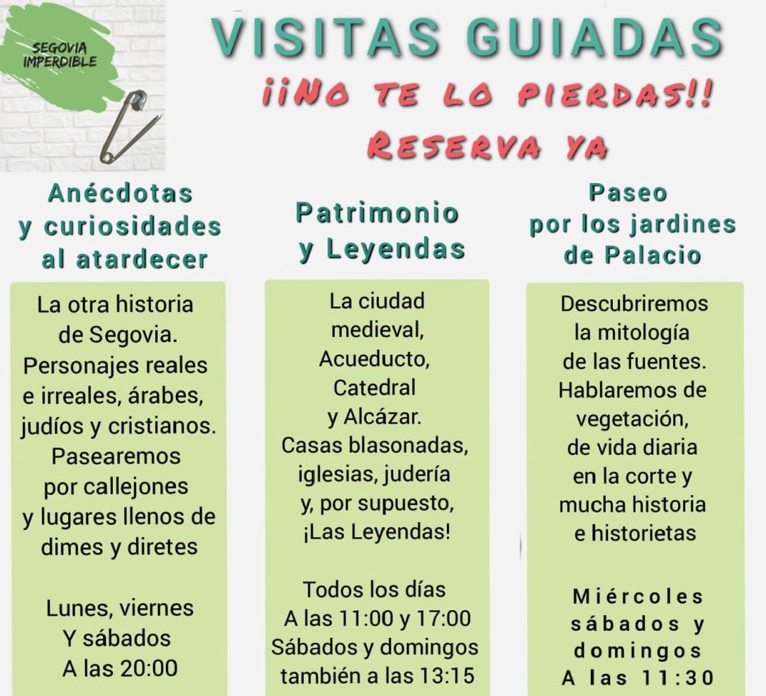 Cartel promocional de las visitas guíadas