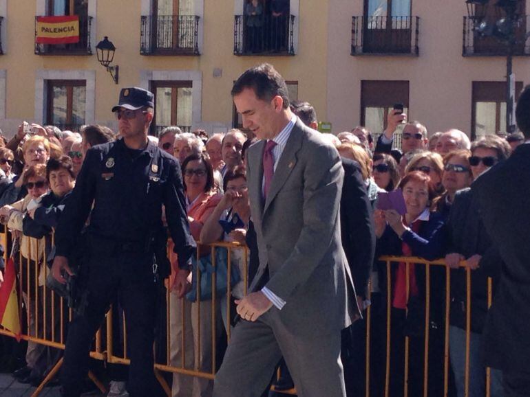 Imagen de la visita de Felipe VI a Palencia en 2016