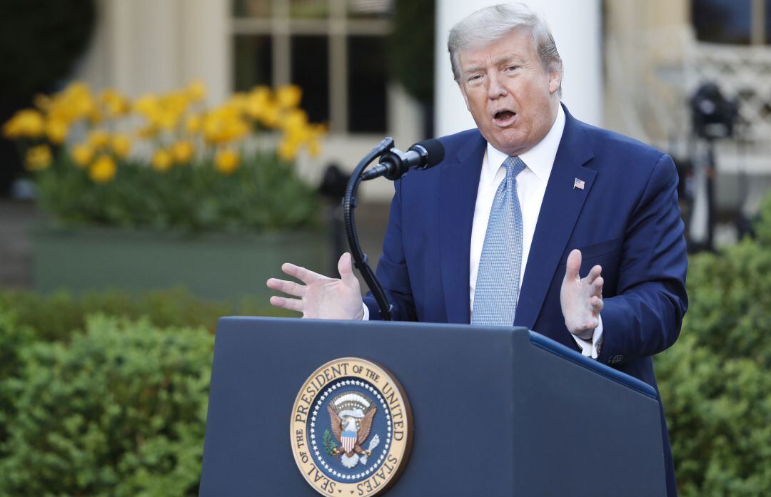 El presidente de EEUU, Donald Trump, desde la Casa Blanca.