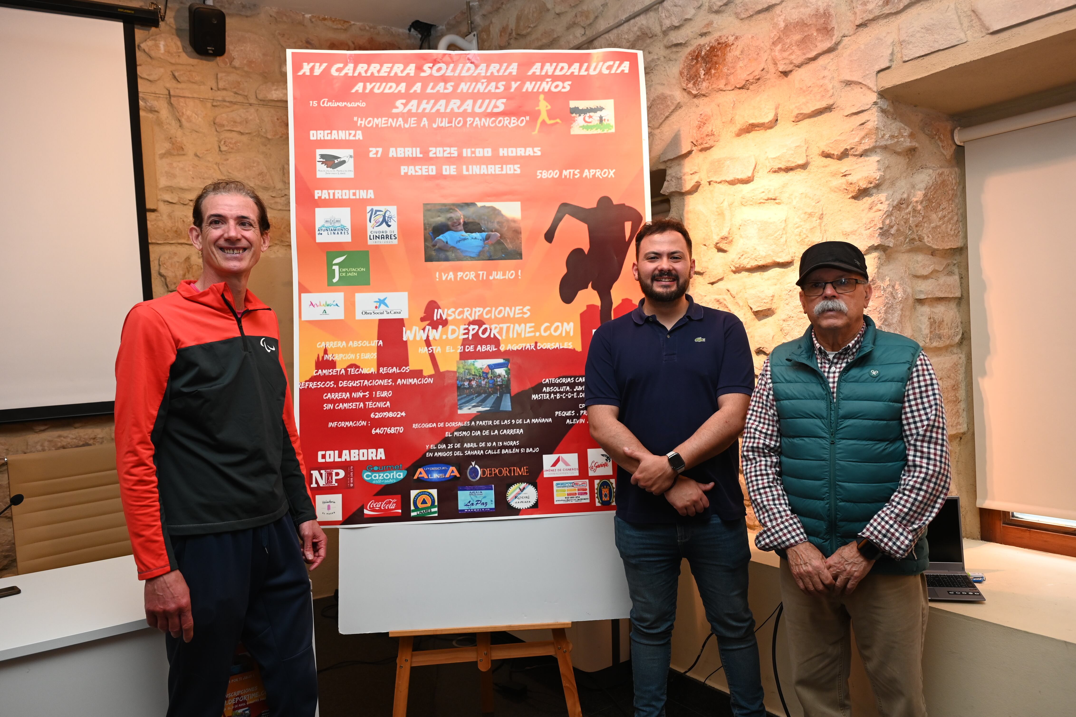 Presentación de la Carrera Solidaria Andalucía Ayuda a las Niñas y Niños Saharauis en Linares.