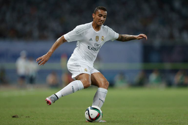 Danilo, durante un partido con el Real Madrid