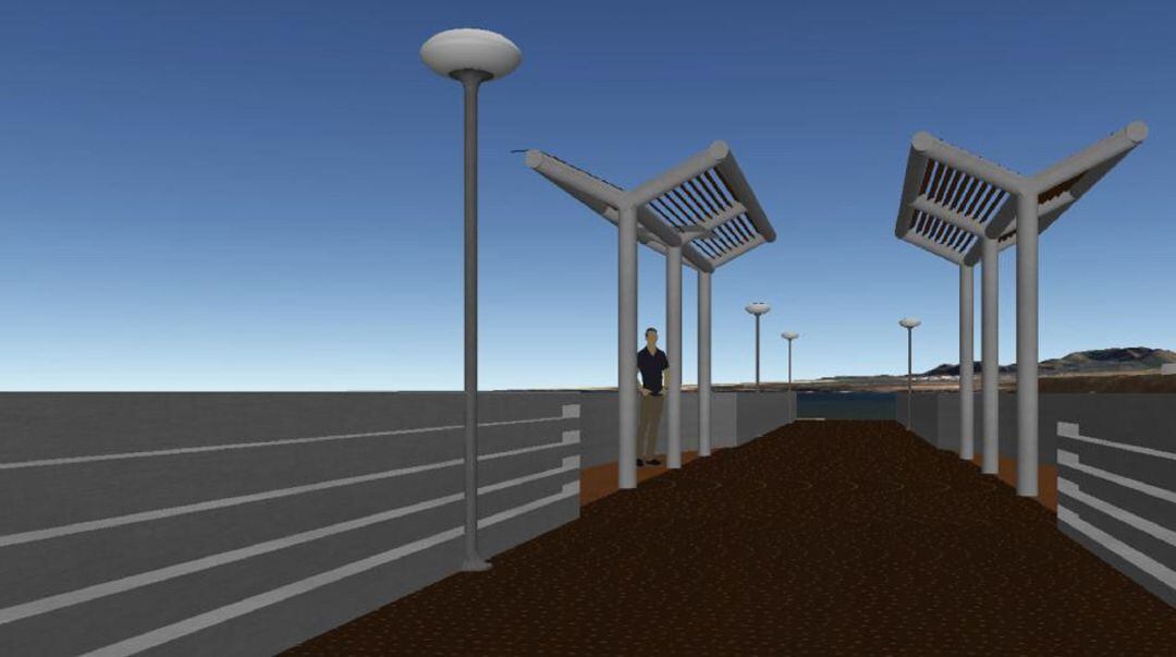 Así quedará la pasarela de Arrieta tras la intervención.