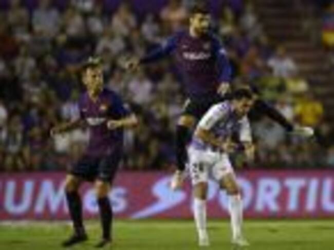 Gerard Piqué, en el partido entre el Valladolid y el Barcelona