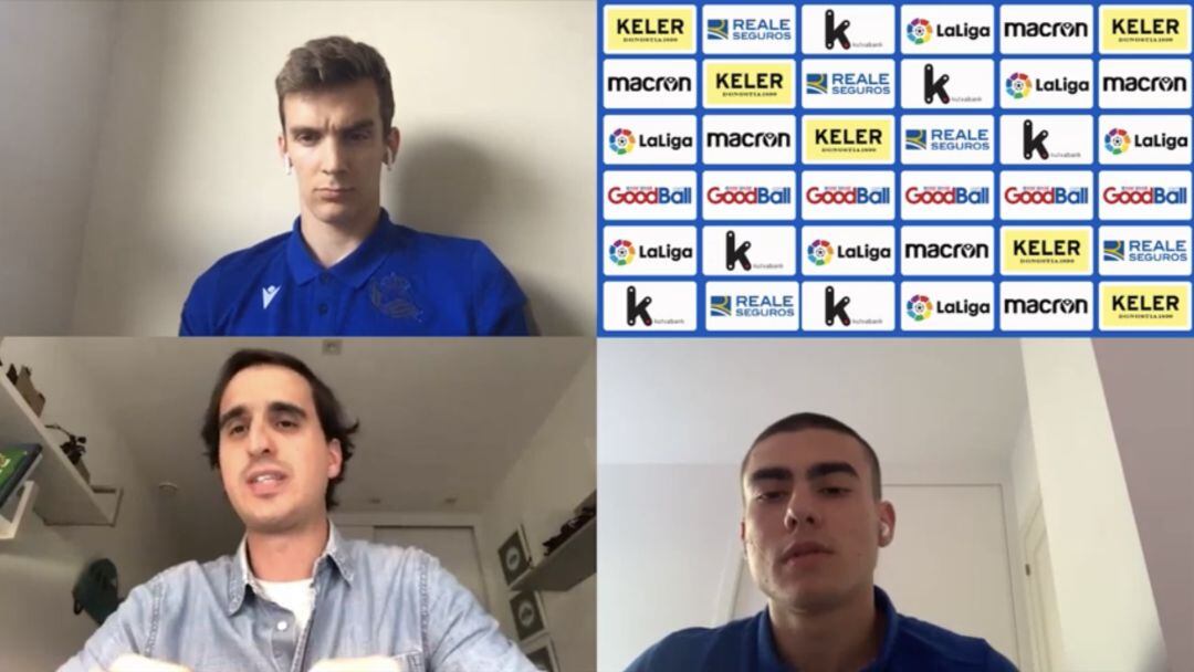 Imagen de la charla con Llorente y Barrenetxea